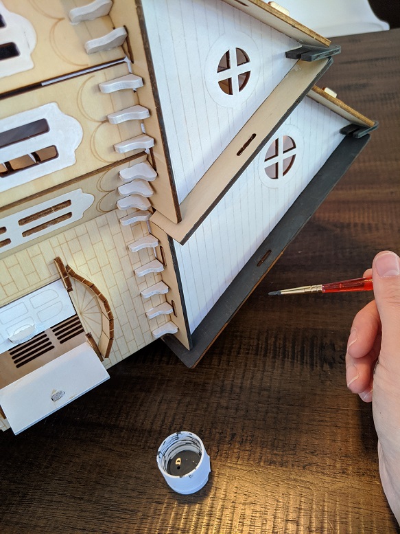 Painting Handcrafted Miniature 1/2 Scale Dollhouse