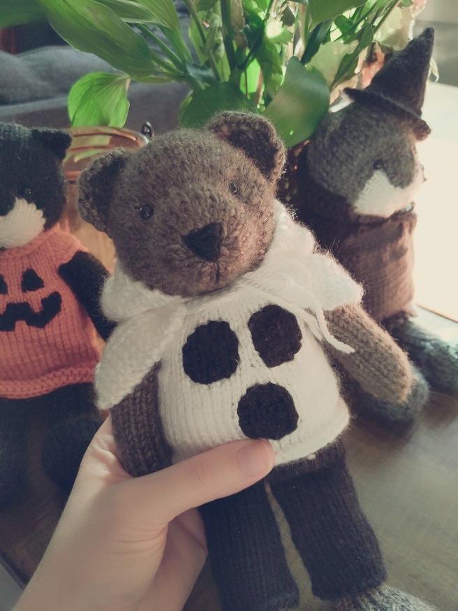 Handmade Halloween Amigurumi Knit Bear Doll Unique Pattern Designs